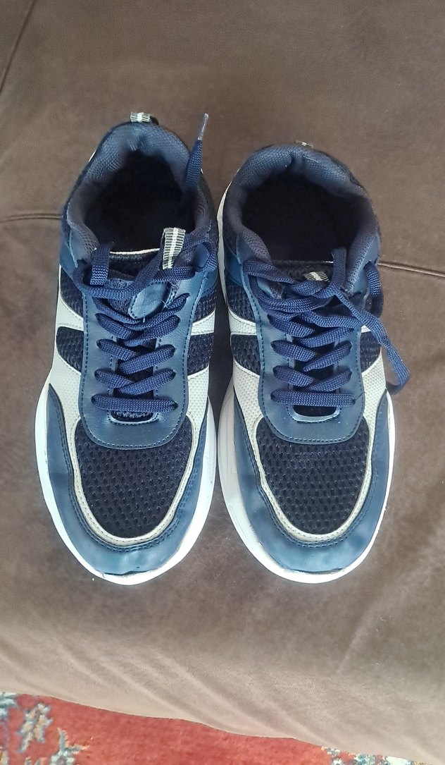 Lacivert Bağcıklı Kadın Spor Ayakkabı - Görsel 2