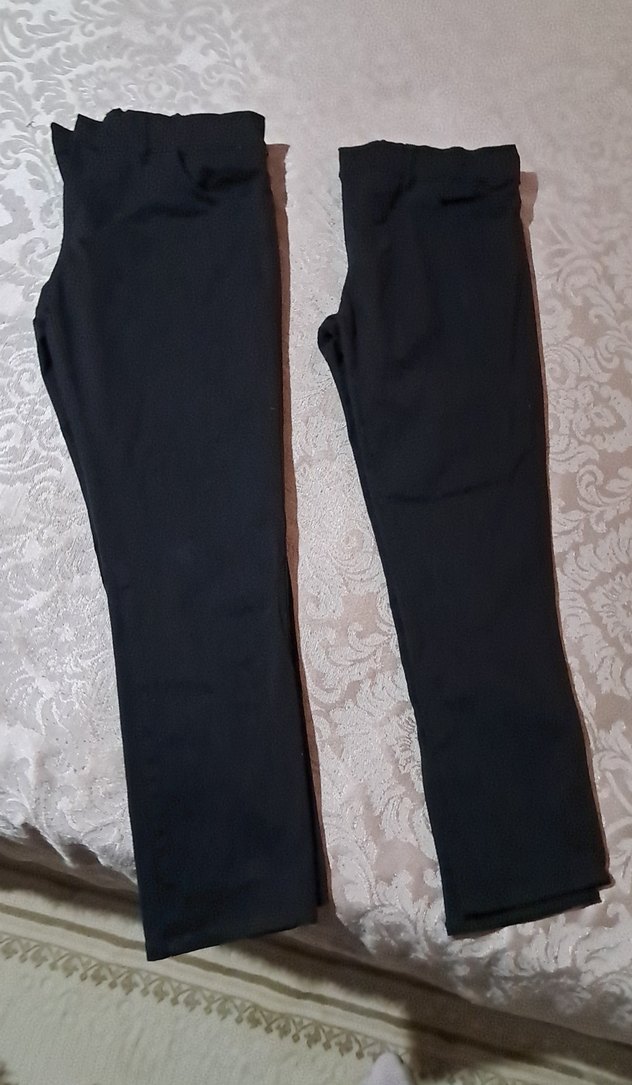 Düğmeli Siyah Kumaş 2 adet erkek çocuk  Pantolon - Görsel 4