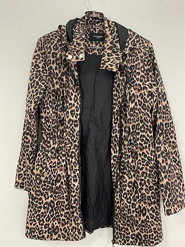 Leopar Desenli Trençkot