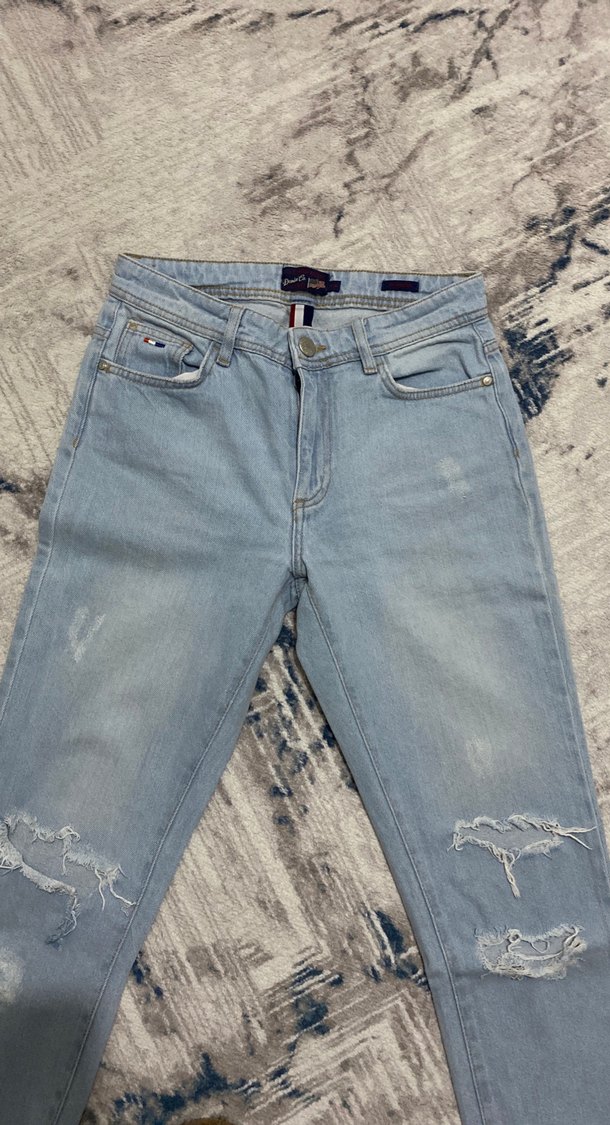 U.S POLO ASSN. Yırtmaçlı kadın pantolonu - Görsel 3