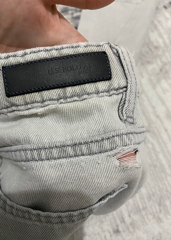 U.S POLO ASSN. Gri Kadın Jean Pantolon - Görsel 4