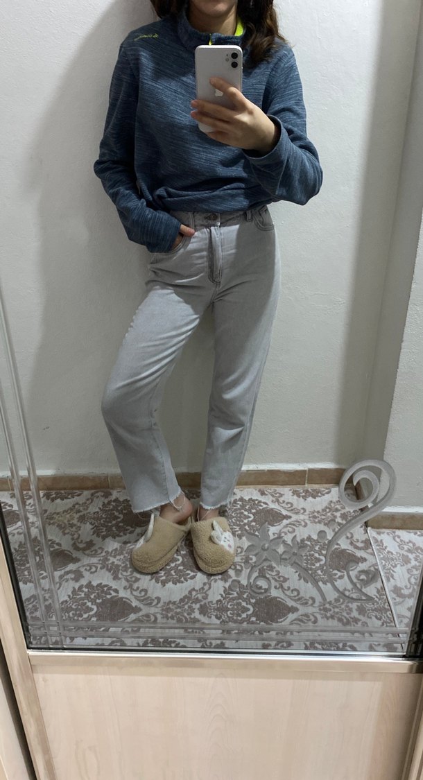 U.S POLO ASSN. Gri Kadın Jean Pantolon - Görsel 5