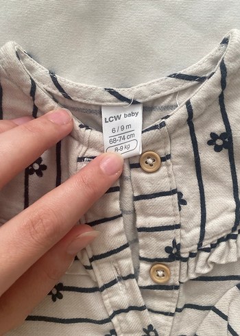 Kız Çocuk Nakışlı Uzun Kollu Keten Elbise - Görsel 3