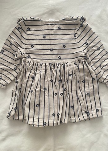 Kız Çocuk Nakışlı Uzun Kollu Keten Elbise - Görsel 2