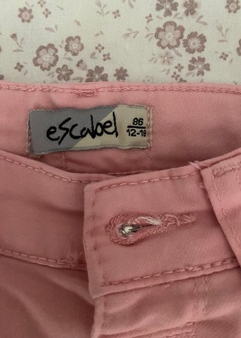 Dantel Detaylı Pembe Kız Kot Pantolon - Görsel 3