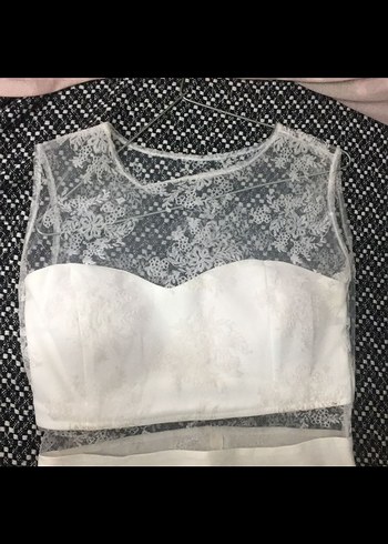 s Beden beyaz Renk Klasik Şıklık Mini Beyaz Straplez nikah elbisesi