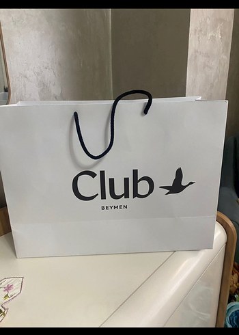 Beymen Beyaz Baskılı Kağıt Çanta