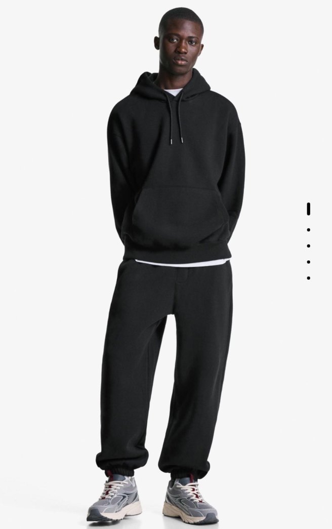 Erkek Siyah Bershka eşofman - Görsel 2