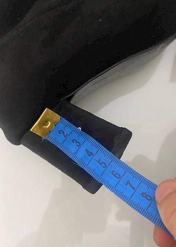 Siyah Süet streç Kadın Bot - Görsel 6