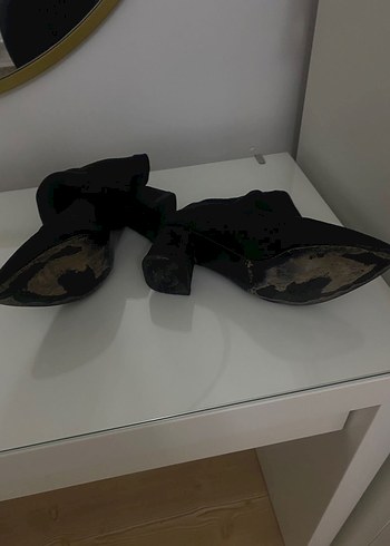 Siyah Süet streç Kadın Bot - Görsel 3