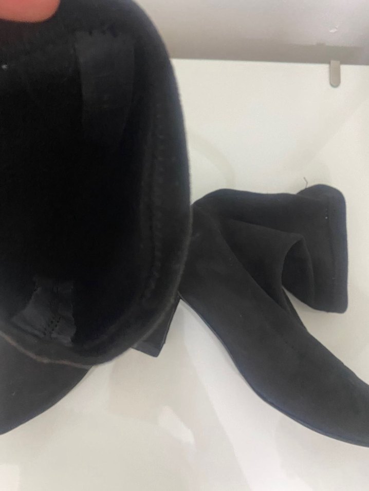 Siyah Süet streç Kadın Bot - Görsel 4