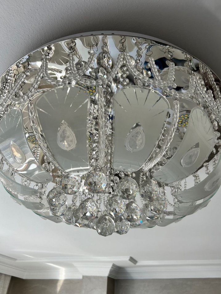 Bej Kristal Tavan Lambası - Görsel 3