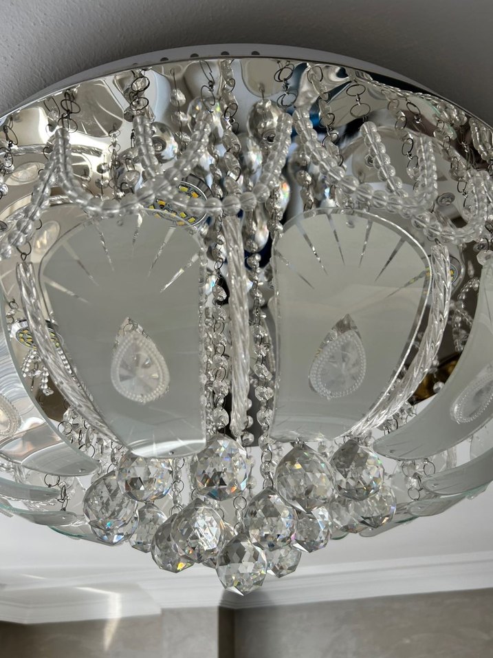 Bej Kristal Tavan Lambası - Görsel 5