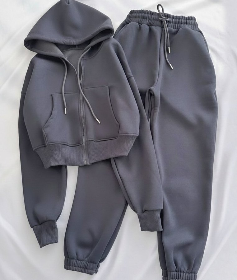 Kadın Fermuarlı Eşofman Takımı - Görsel 4