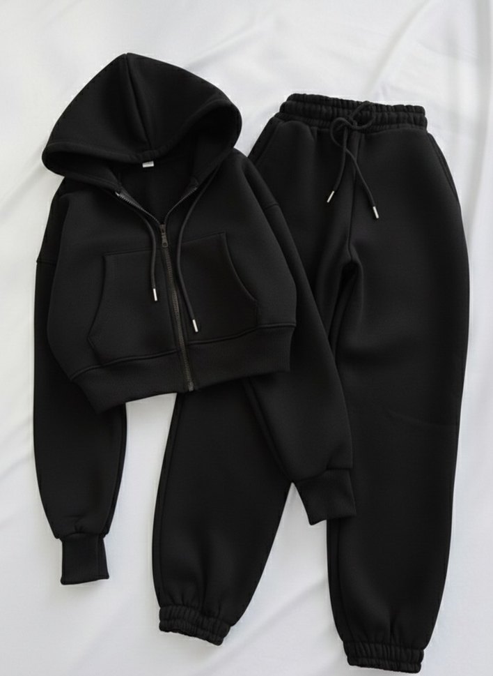 Kadın Fermuarlı Eşofman Takımı - Görsel 2