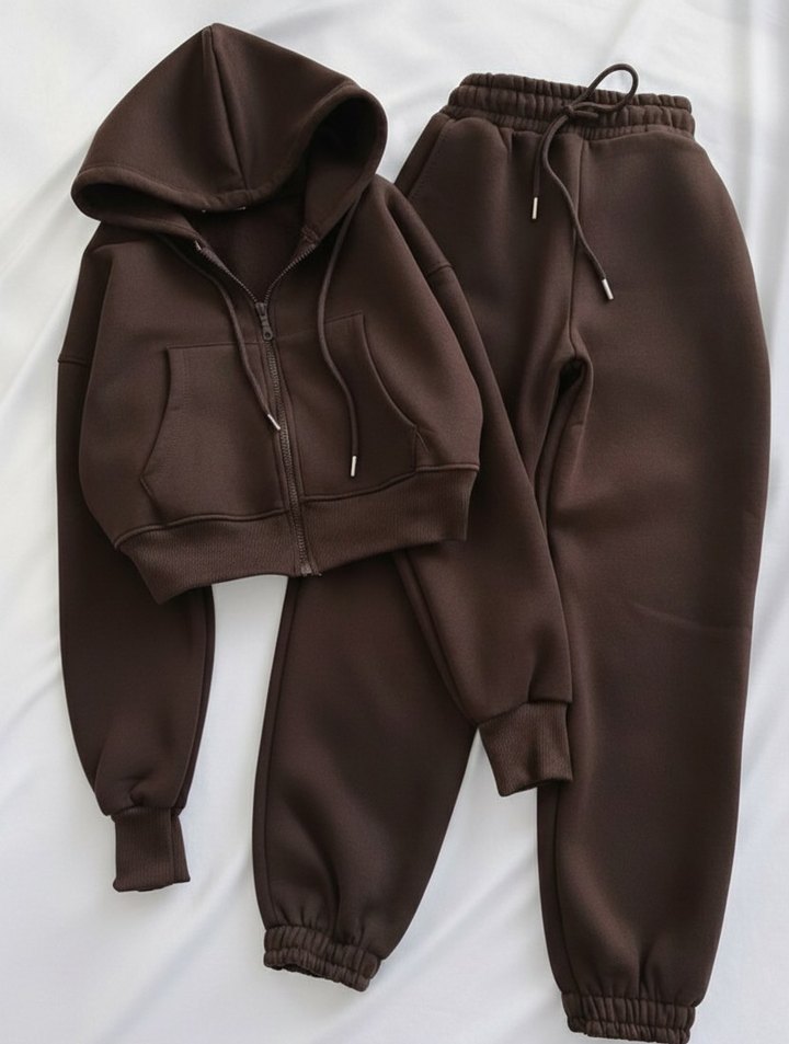 Kadın Fermuarlı Eşofman Takımı - Görsel 3