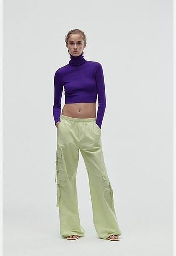 Zara Crop Boğazlı Triko