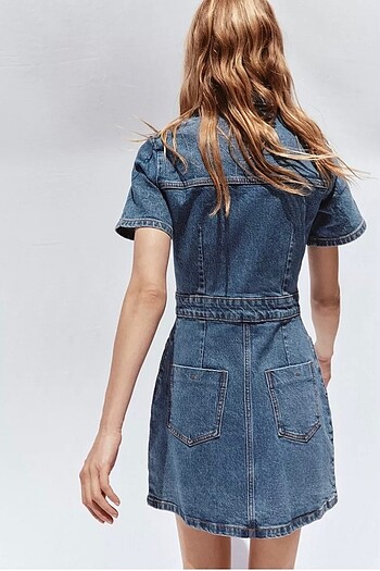 xs Beden Zara Denim Elbise