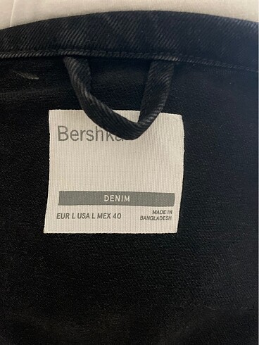 l Beden siyah Renk Bershka kot ceket