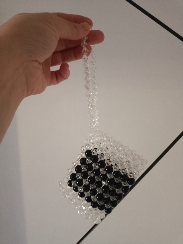 Boncuklu Siyah Kadın Cüzdan - Görsel 2