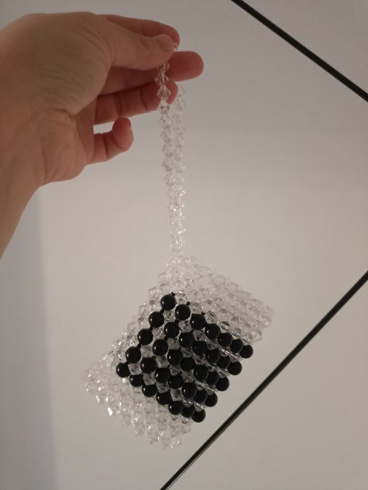 Boncuklu Siyah Kadın Cüzdan - Görsel 3