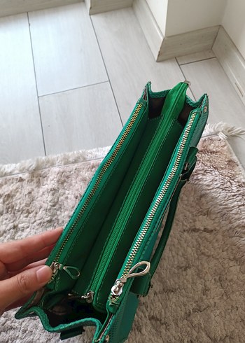 Celine Yeşil Deri Kadın El Çantası