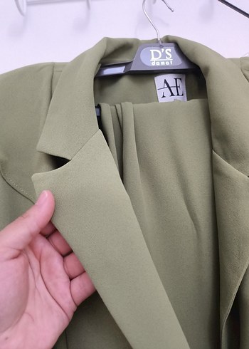 Diğer Kadın Haki Düğmeli Uzun Kol Blazer