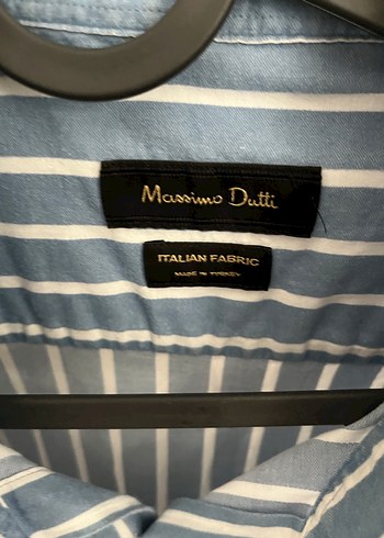 Uzun Kollu Çizgili Mavi Erkek Gömlek - Görsel 2