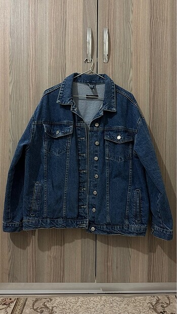 Koyu mavi oversize ceket