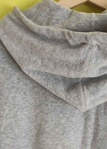 Crop hoodie - kapşonlu crop sweatshirt  - Görsel 4