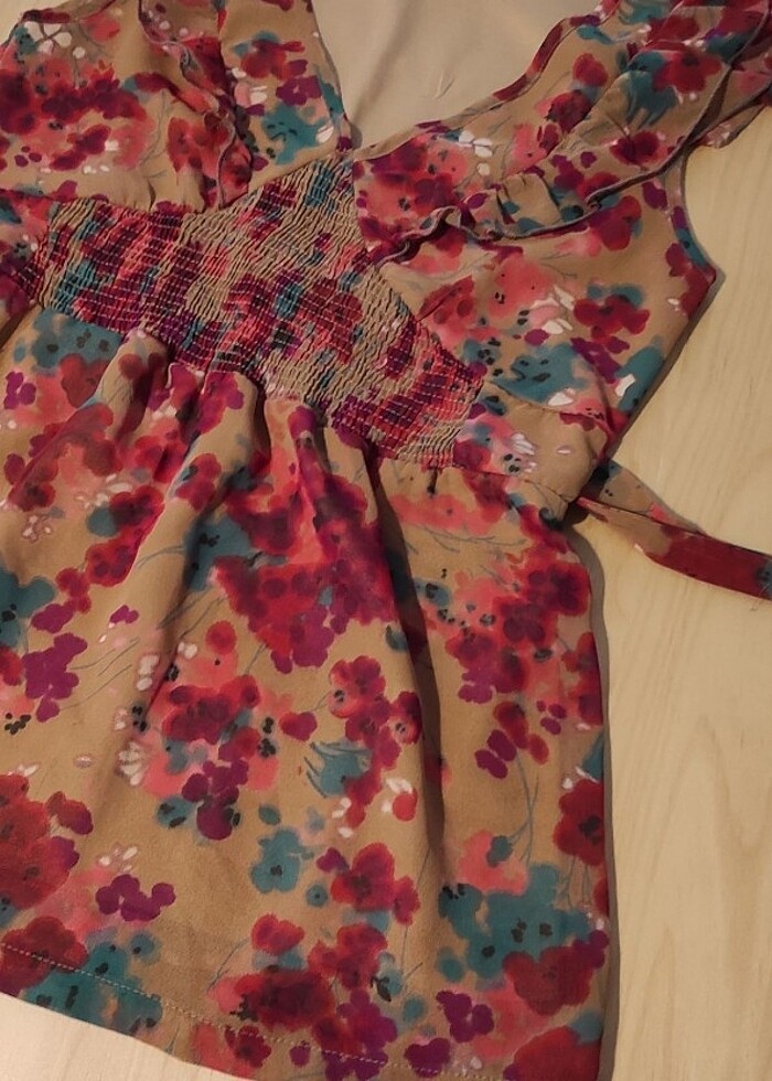 Batik dökümlü şık bluz - Görsel 4