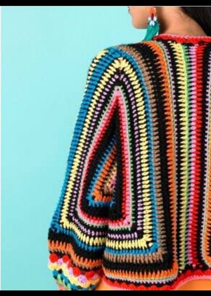 Otantik Tasarım el örgüsü hırka  - Görsel 5