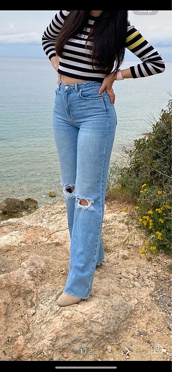 Güzel oturan jean