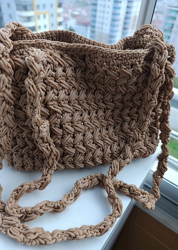 makrome çıtçıtlı çanta - Görsel 2