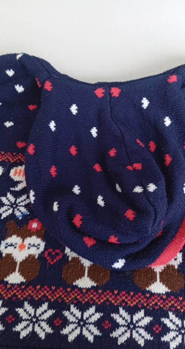 Kapüşonlu Nakışlı Kız Ponçosu  - Görsel 3