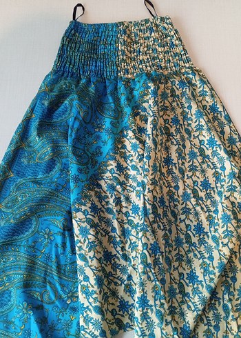 Bershka Renkli Batik Desenli Bohem Kadın Kumaş Pantolon