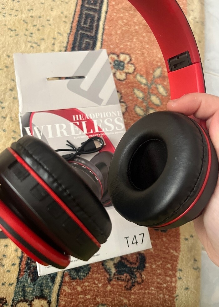 Wireless Kablosuz + Aux Girişli Kulak Üstü Bluetooth Kulaklık (S - Görsel 2