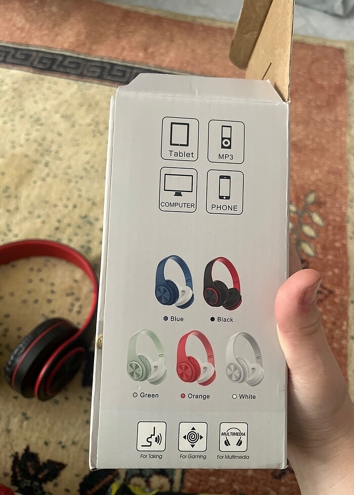 Wireless Kablosuz + Aux Girişli Kulak Üstü Bluetooth Kulaklık (S - Görsel 4