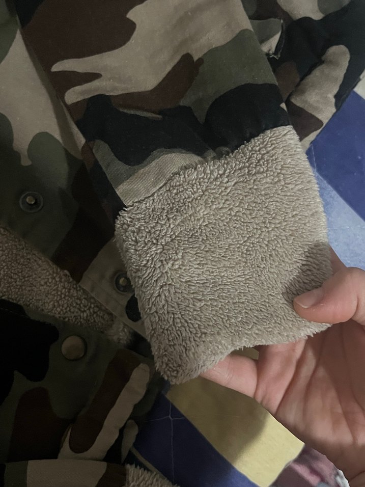 Kürk Detaylı Kamuflaj Kadın Ceket - Görsel 2