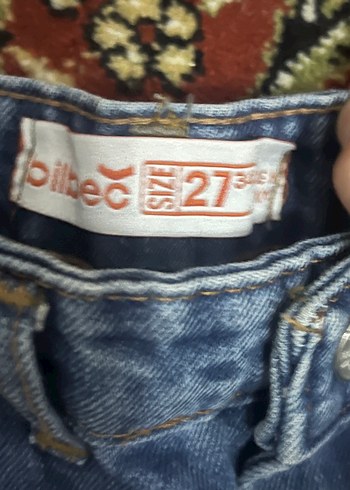 Bol paça mavi kot - Görsel 2