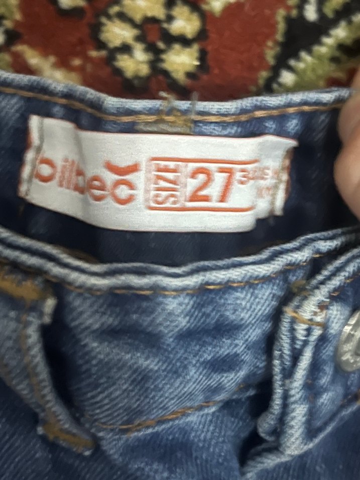 Bol paça mavi kot - Görsel 2