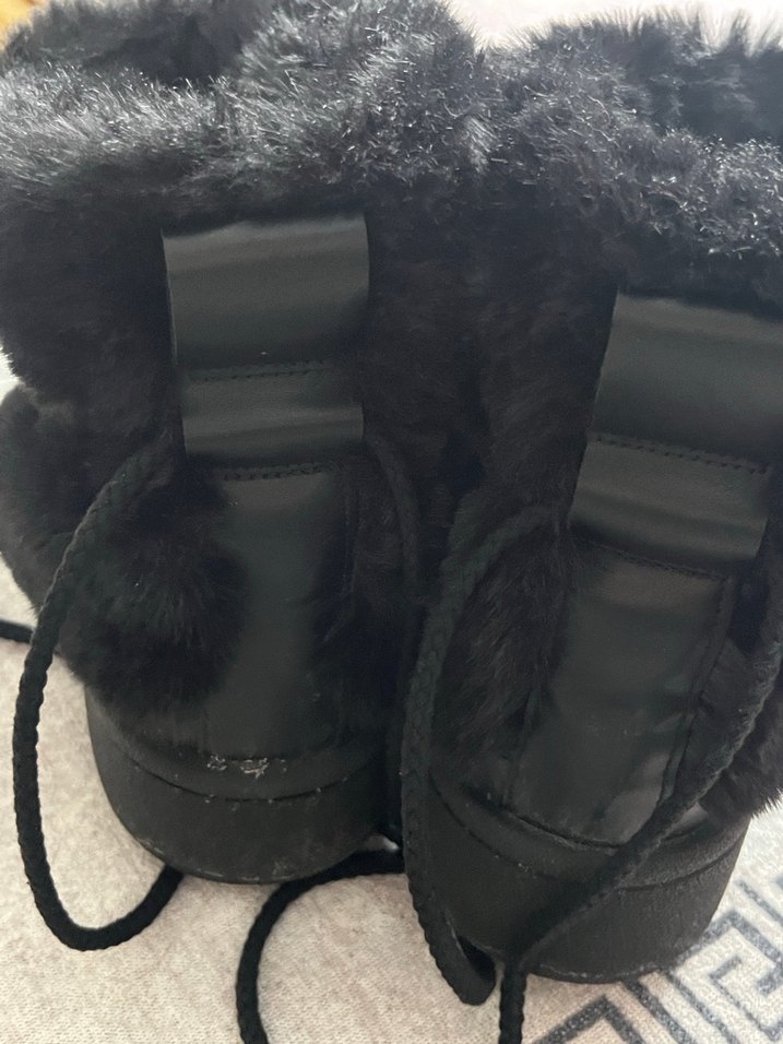 Siyah Kürklü Kadın Dolgu Topuk Bot H&M - Görsel 3