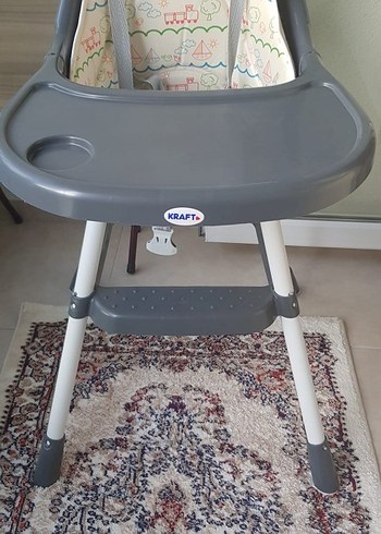  Beden gri Renk Kraft Gri Bebek Mama Sandalyesi