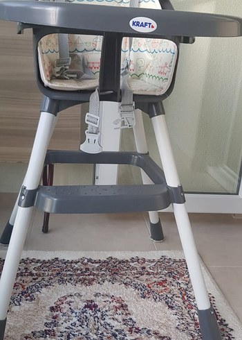 Kraft Gri Bebek Mama Sandalyesi