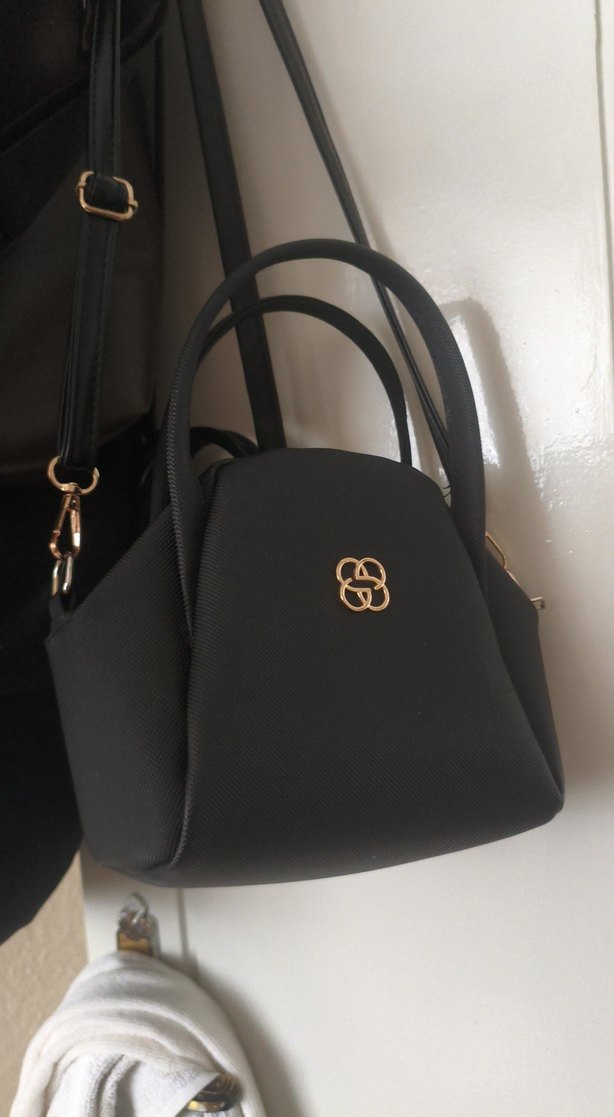 Siyah Deri Kadın Omuz Çantası - Görsel 3