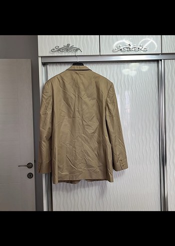 Bej Düğmeli Erkek Ceket - Görsel 2