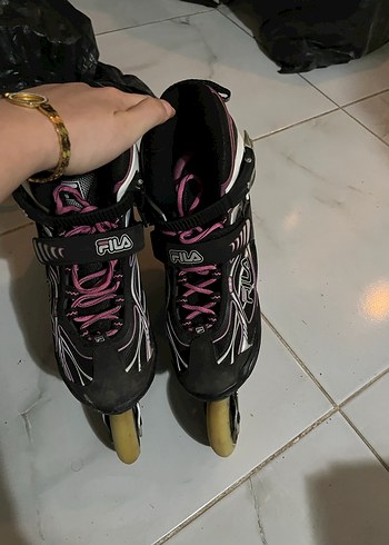 Pembe Desenli Bağcıklı paten - Görsel 5