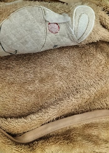 Kürklü Kahverengi Bebek Tulumu - Görsel 3