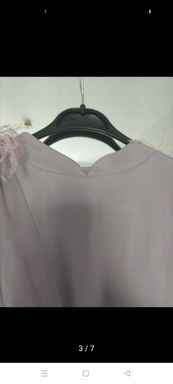 Gri Drapeli Uzun Abiye Elbise - Görsel 3