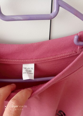 l Beden Pembe Oversize Tişört ASROS Baskılı